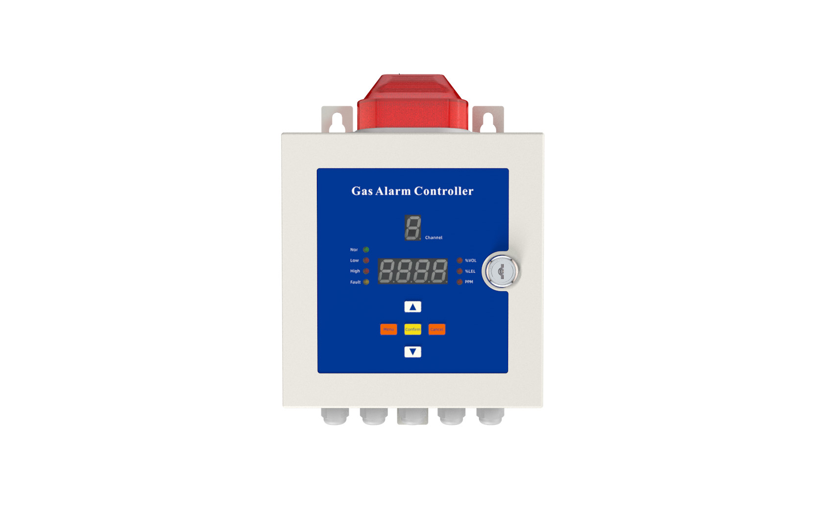 24V DC Automatic Working Gas Detector Controller Sound & Light Alarm