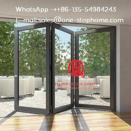 Glass panel,Waterproof veranda double glazing aluminum bi folding door,folding
