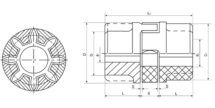 Flexible Star Spider Coupling Rotex High Torque Standard For Industrial Equipment