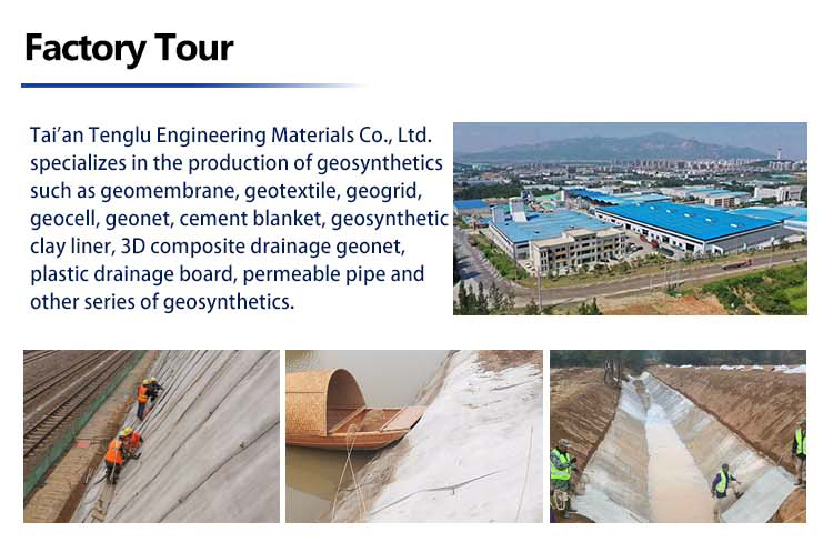 High Flexural Strength Waterproof Drainage Ditch for Roof Garden Road Base Tunnel