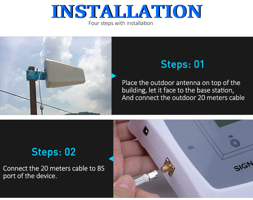 70dB Dual Band Repeater 900MHz 1800MHz 4G GSM LTE Signal Booster
