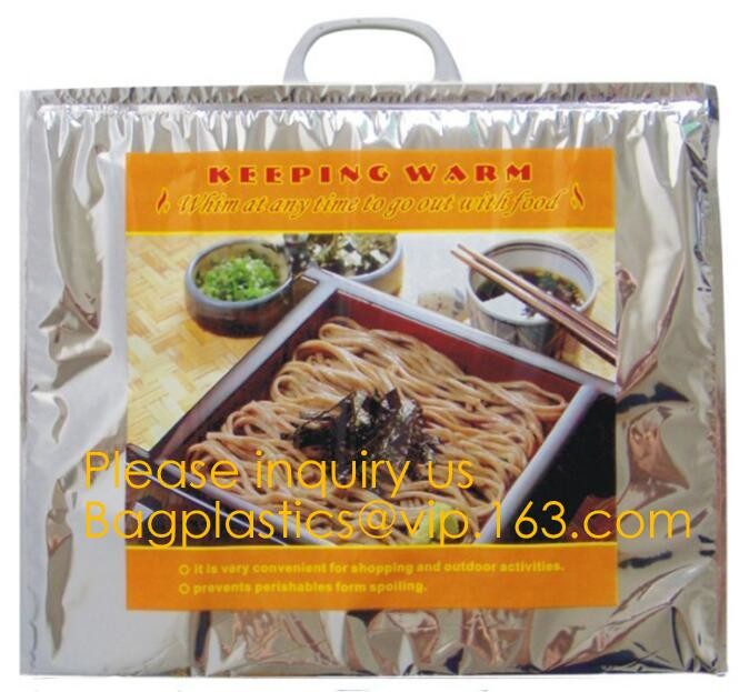 Aluminum Foil Food Use Disposable Cooler Bag Insulated Thermal Bag Organizer Storage Frozen Lunch Bag bagease bagplastic