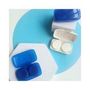 Plastic PP Material Structure Contact Lens Case Square Shape for Simple Style