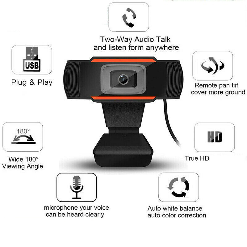 720p PC HDD 2.0 Aperture Mini USB Webcam With Microphone Video Call