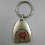 Enamel Antique Brass Metal Promotional Keychain / keyrings with Clip