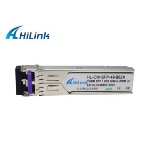1.25G Transmission Rate CWDM SFP Transceiver Dual LC Connector 80km Max Cable Distance