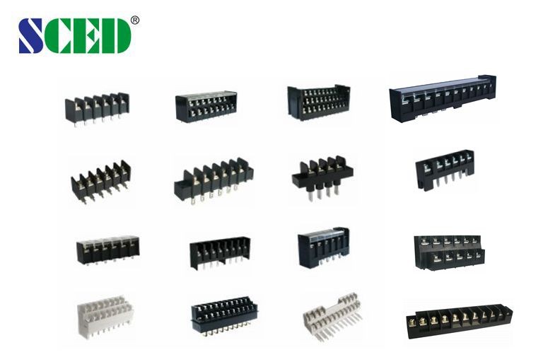 Power Supply barrier connector Double Gold Pins electrical terminal block connectors 600V 15A