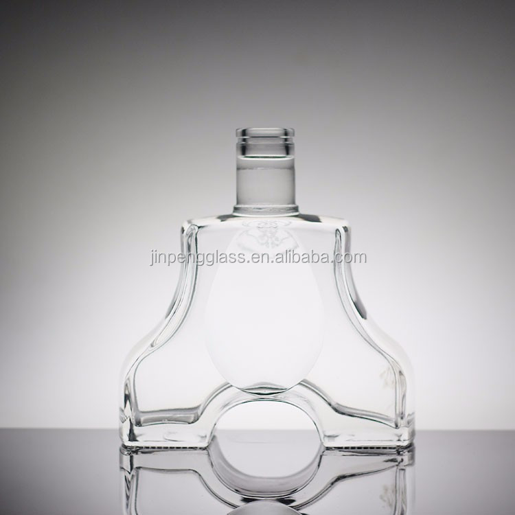 Exquisite Frost Glass Skull Face Bottle For Liquor Decal Surface Handling