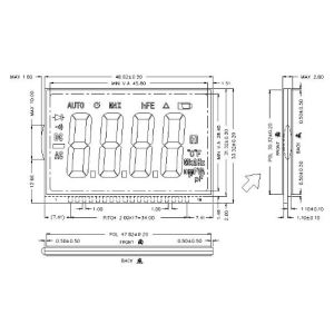 SGS 6 O'Clock 7 Segment STN LCD Display Touch Screen LCD Display
