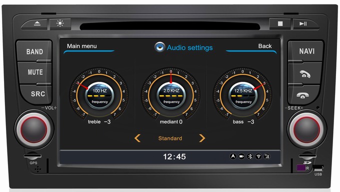 Ouchuangbo Car DVD GPS S100 Platform for Audi A4(2002-2008) DVR Bluetooth Audio Video Player