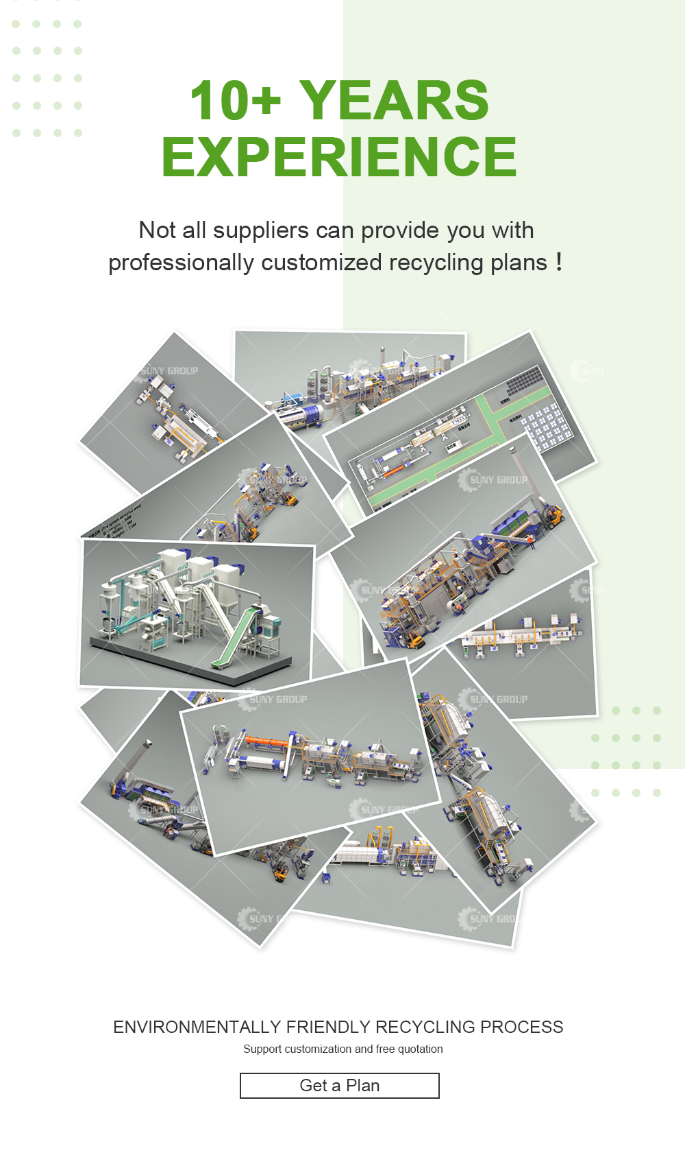 PLC PC Touch Screen Control Lion-ion Cells Recycling Machine for 1000Kg/H Production