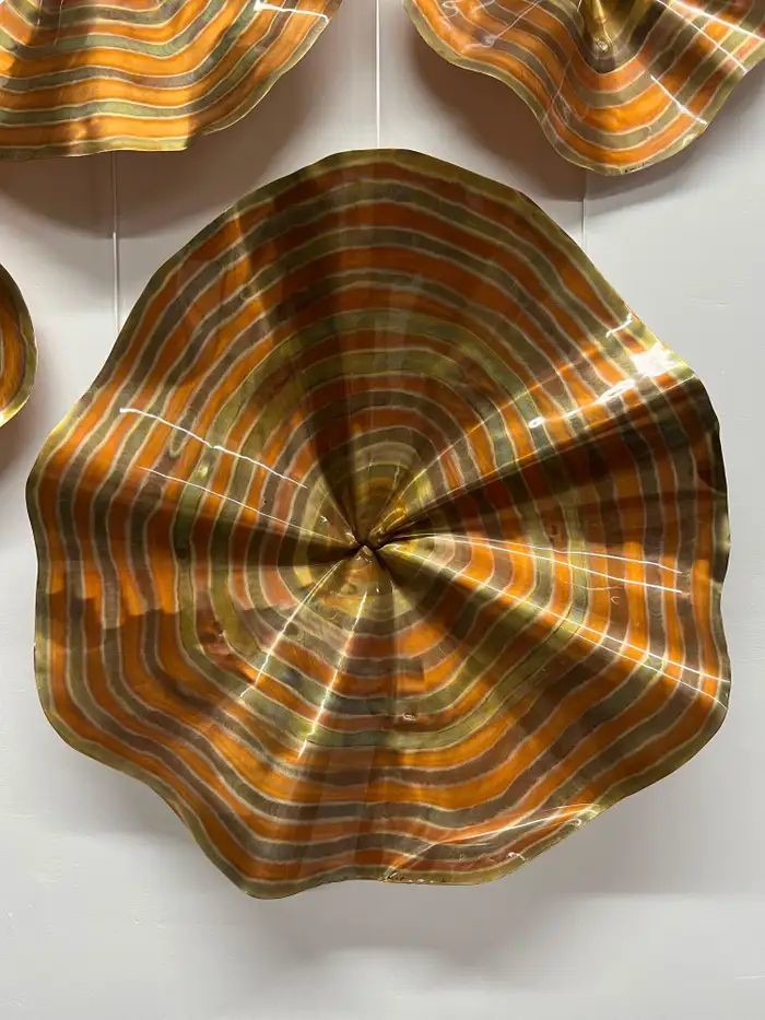 Hand Painted 5 Star Hotel Luxury Metal Copper Wall Sculpture
