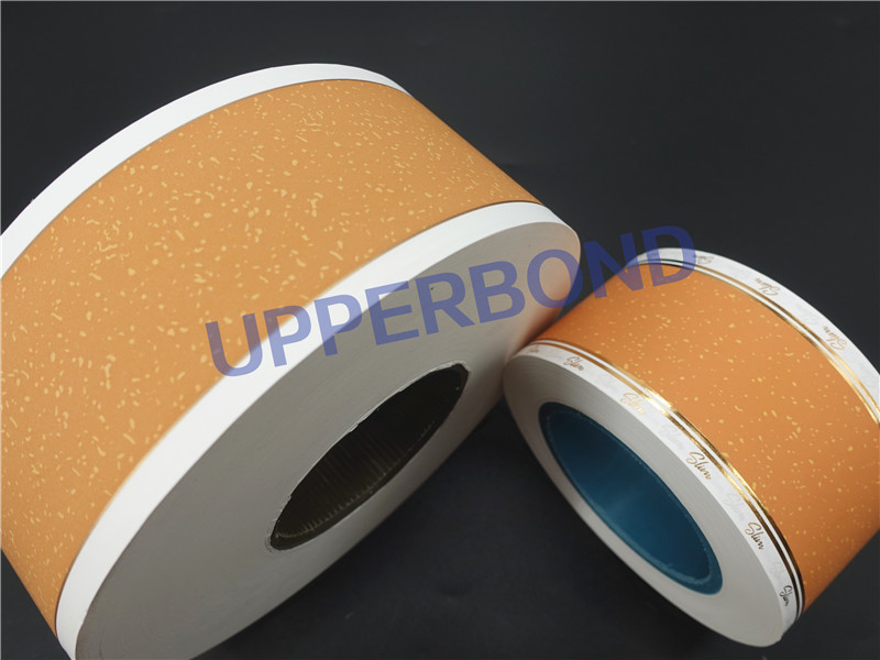Yellow Cork Printing 52mm Width Tipping Paper For Cigarettes Production