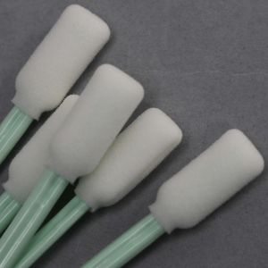  Steam Autoclavable Industrial Foam Swabs 125mm With Polystyrene Handle Manufactures