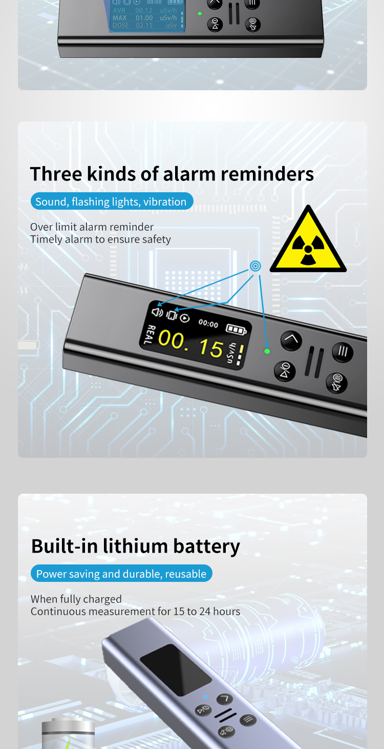 Customized Support Portable Geiger Counter for Accurate Nuclear Radiation Detection