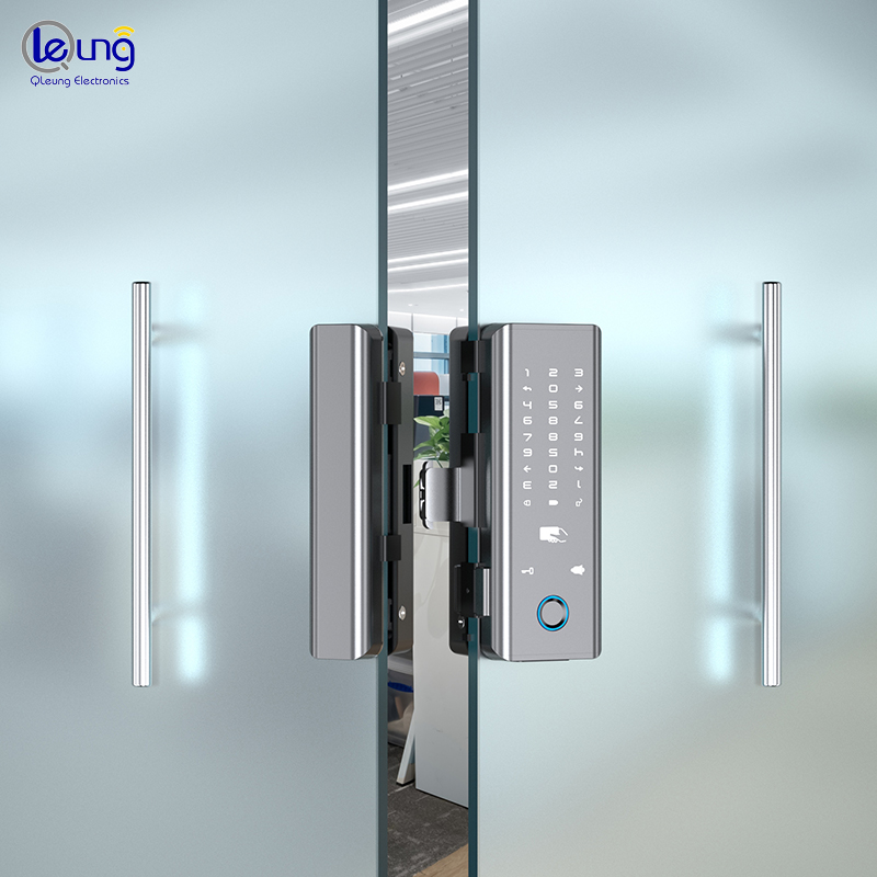 Black Glass Digital Door Lock with Smart Tuya Wifi and Security Fingerprint