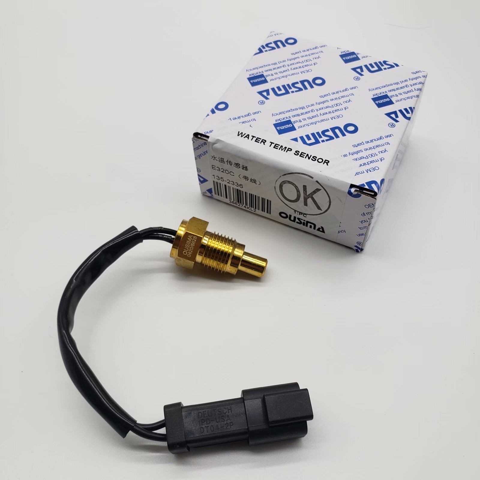 OUSIMA Excavator Water Temp Sensor 135-2336 for E320C Temperature Sensor for 1352336