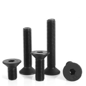 Black Machine Bolt Hex Head / Pan Head SS 304 Hex Bolt with Full Thread Coverage