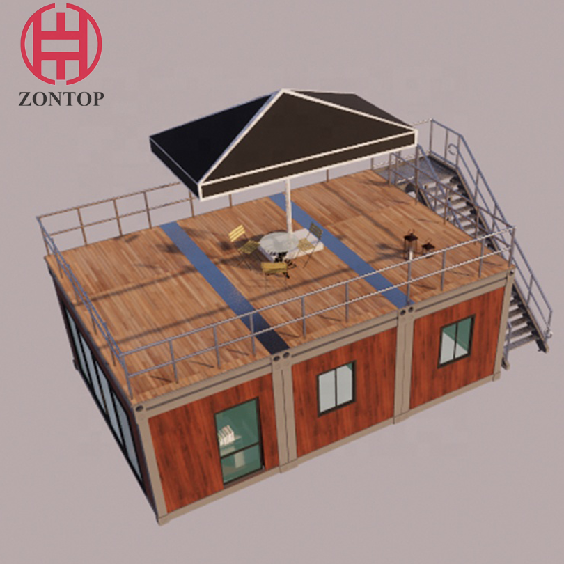 Zontop Modern Living 40ft Luxury Flat Pack China Prefab Homes Bolt Prefabricated Expandable Container House