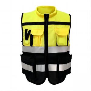 China 360 Degree Industrial Working Reflective Safety Vest With Pockets 120g 5cm Tape on sale