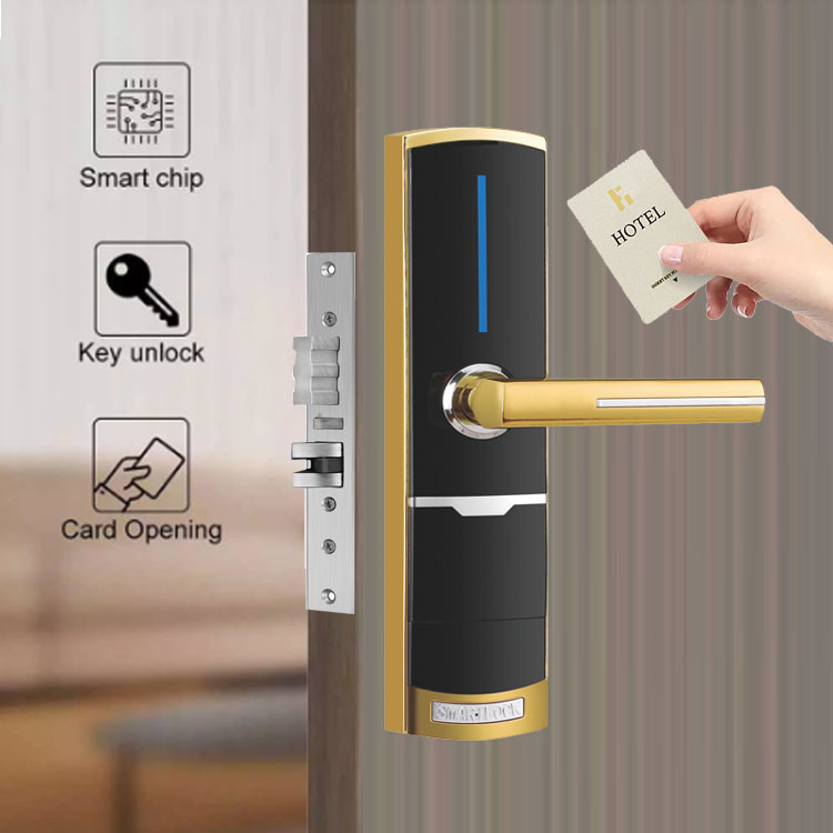 RF Temic Card ANSI Mortise Hotel Electronic Locks 310×72mm RFID