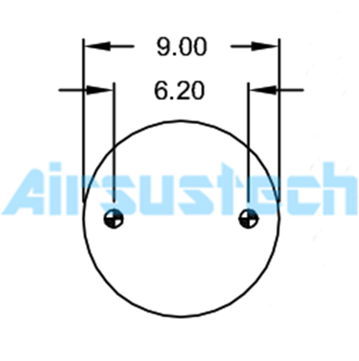 W01-358-7443 Firestone Rubber Bag 22-1.5 Style Double Convoluted Air Spring Replacement