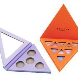 China Empty Triangle Paper Eye Shadow Palette With Magnetic Closure on sale