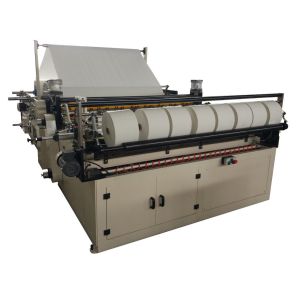 Automatic Jumbo Roll Tissue JRT Slitting And Rewinding Machine 100 Rolls/Minute