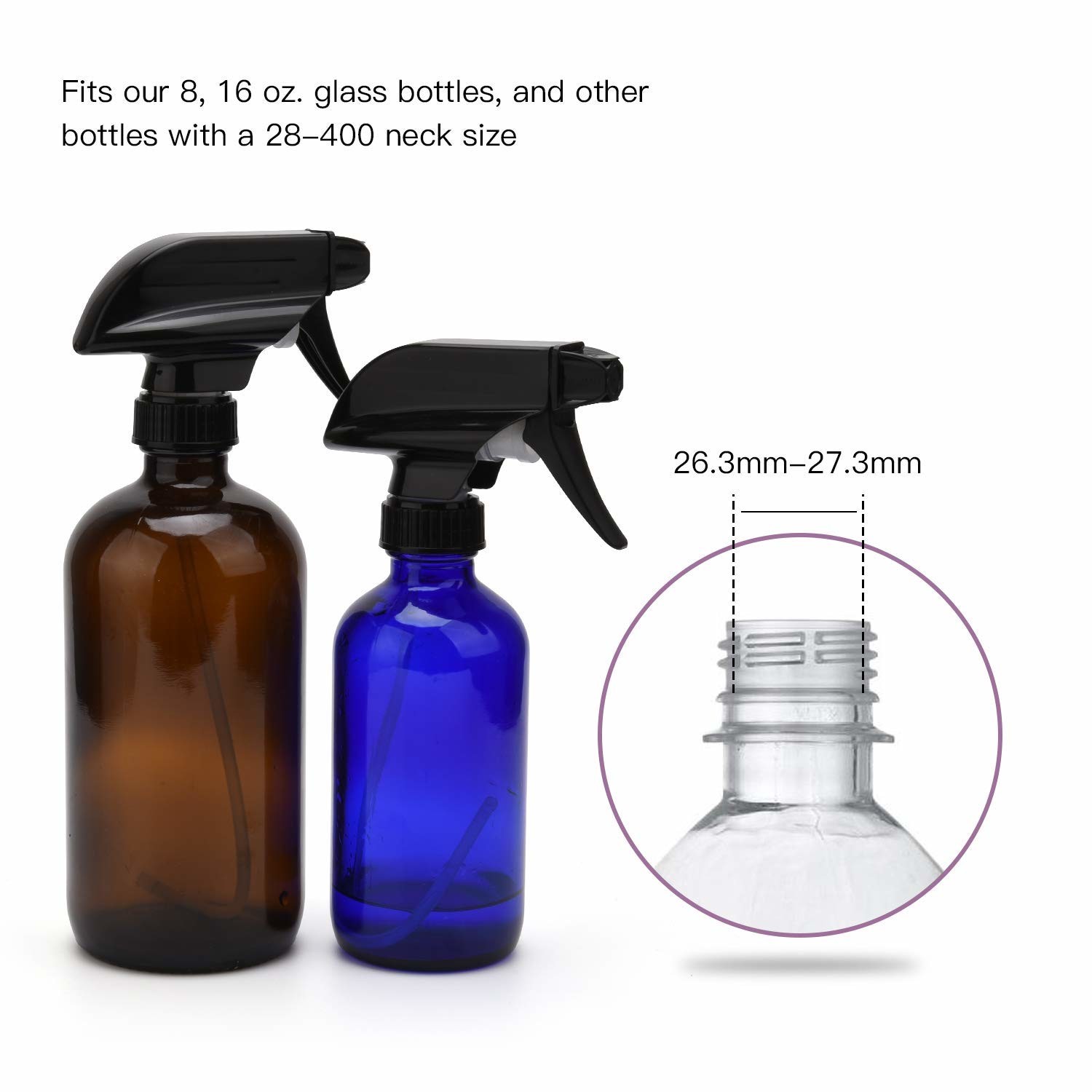 Black 28/400 Chemical Trigger Sprayers House Or Hair Cleaning Use