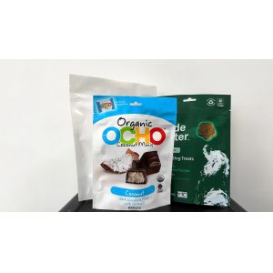China 100% Recyclable Eco Friendly Compostable Stand Up Pouches With Zipper For Nut Candy Chips on sale