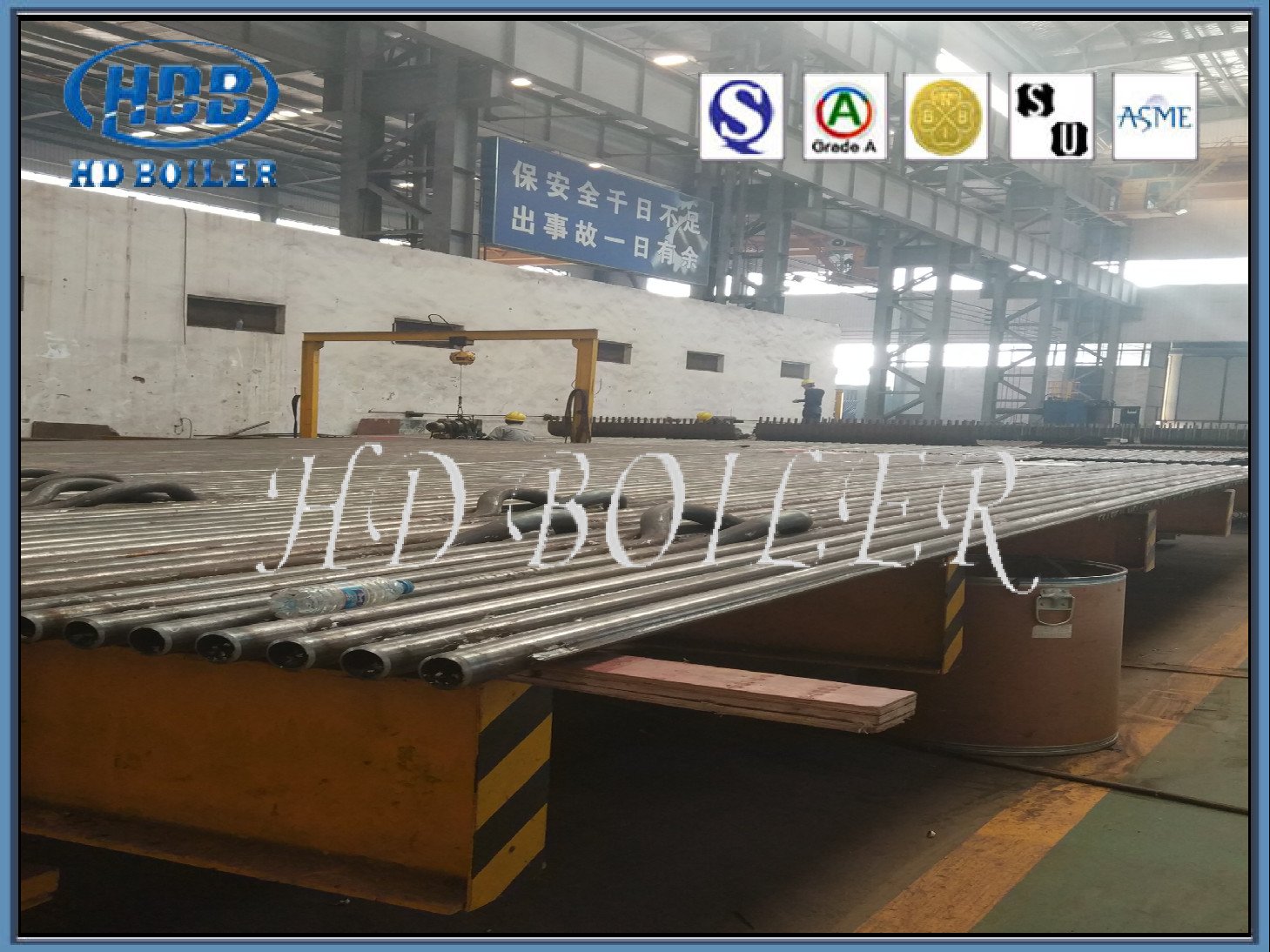 Painted Seamless Waterwall Panel Heat Exchanger Boiler Spare Parts High Efficient