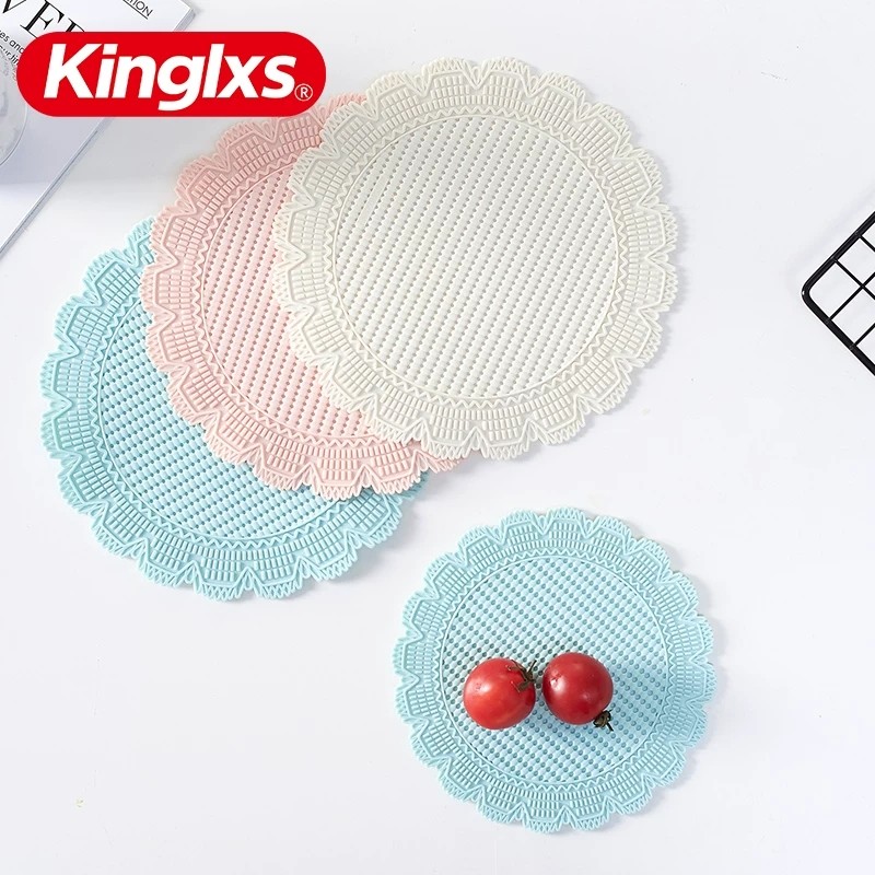 Lower Shape Large Heat Resistant Silicone Mat Drink Cup Coasters