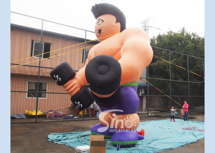 5m high cutom shape advertising inflatable fitness muscle man for GYM promotion