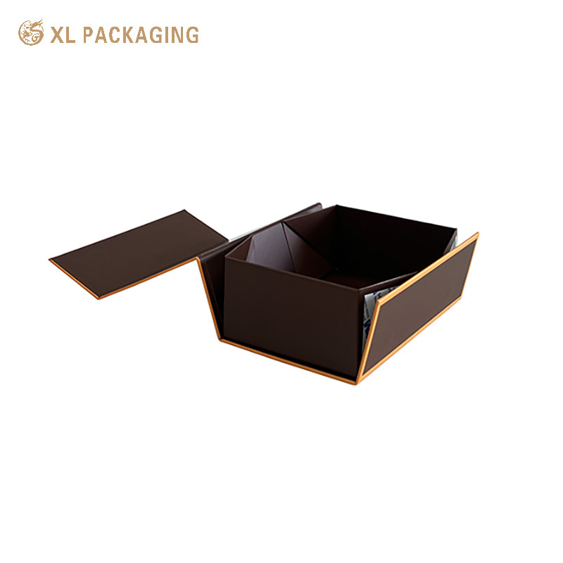 Full Color Printing Foldable Paper Boxes Book Shape Cardboard Box With Magnetic Lid