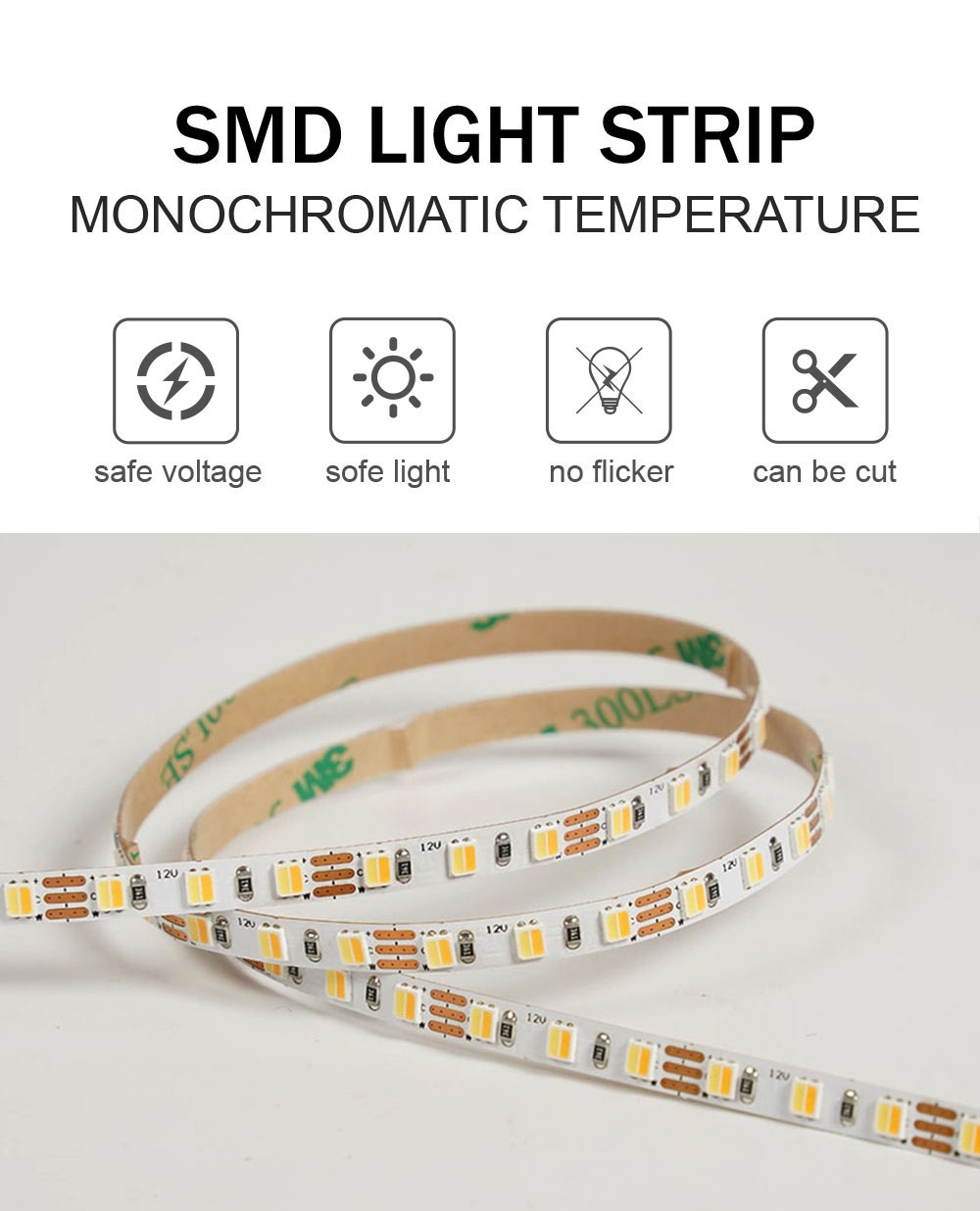 10mm 240leds 3000K-6500K CCT Waterproof ip65 dual color SMD2835 Led Strip Light 12v24v