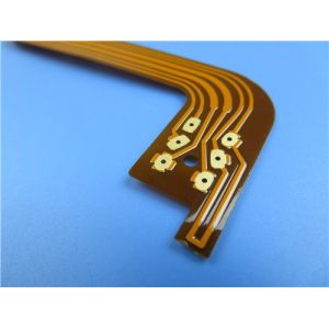 Dual Layer Flexible PCB Built On Polyimide with 2 oz Copper and Immersion Gold