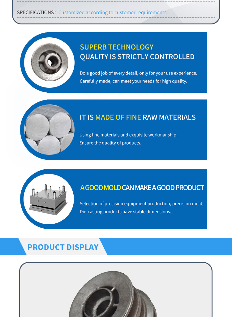 Custom Die Cast Alloy Aluminium Die Casting Parts for Professional Casting Services Drawing Format 2D/ PDF/CAD 3D IGES/STEP