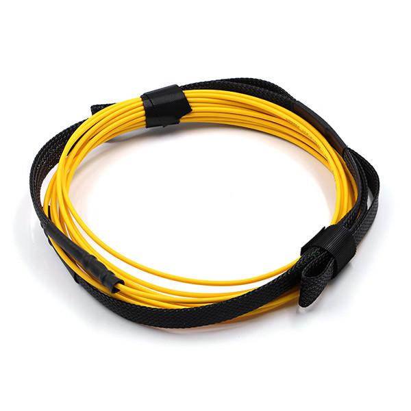 SC APC Fiber Optic Breakout Cable LSZH Patch Cord 3.0mm Yellow Both End With