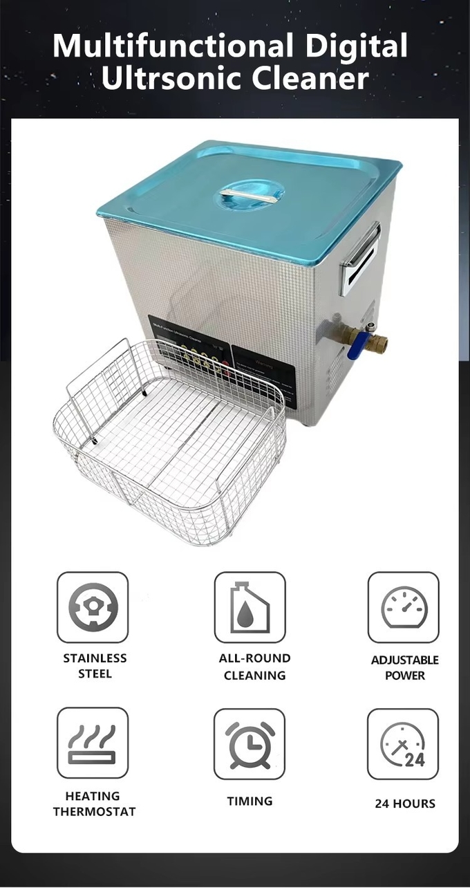 10l Ultrasonic Cleaning Equipment Ultrasonic Cleaner Machine With Timer And Heating Device