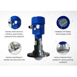 Strong Corrosive Liquid Non Contact 26GHz NYRD-TJ-A Radar Water Level Sensor Measurement Transmitter Applications: crystallize, condensation, toxic, strong corrosion,hygienic grade, etc.