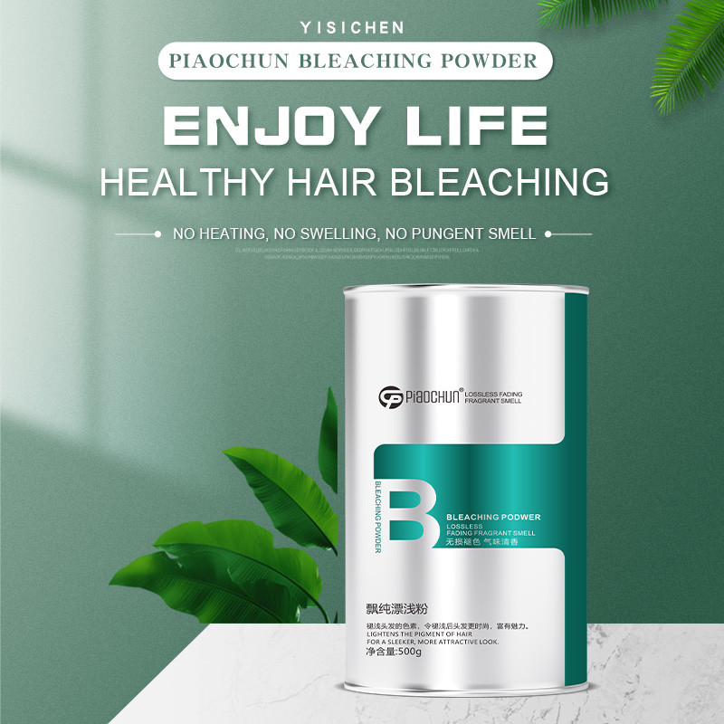 Lighten Hair Color with Hair Discolor Powder and Developer Combination