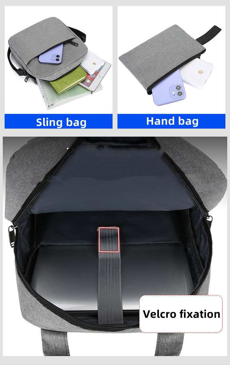1.2 Inch Office Backpack Sets 3 In 1 Mens Fashion Backpacks Set With Usb Port