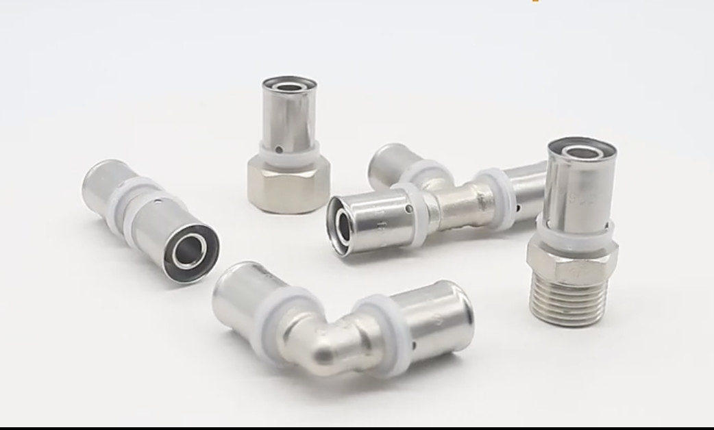 Chrome Plated Long Life Brass Pipe Fitting Elbow Equal Adapter 16MM 25MM 32MM PEX Fittings Brass Press Fitting For PEX