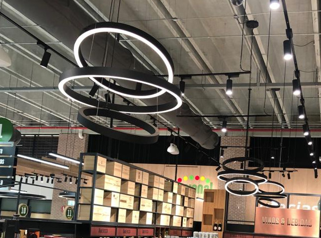Aluminium Led Circle Pendant Light SMD5630 Hanging Circle Led Light