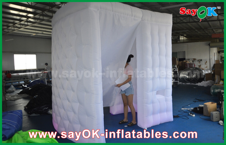 Inflatable Photo Studio White Arc - Shaped Portable Inflatable Photo Booth Shell 4 X 2.4 X 2.4m ROHS
