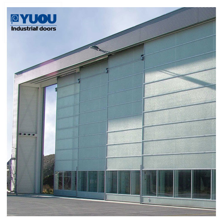 Automatic Sliding Airplane Hanger Doors Steel 23DB Noise Proof Customized