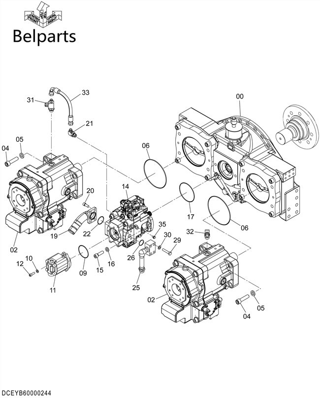 YB60000246 Hitachi PISTON PUMP ZX870 ZX870-5 ZX870-5G ZX670 Hydraulic Main Pump