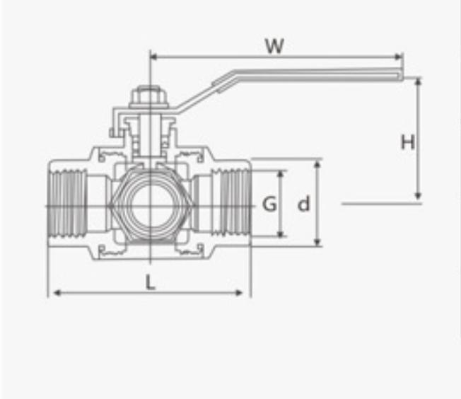 Three-Way NPT/Bsp/BSPT Threaded Stainless Steel Ball Valve
