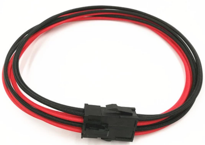 Hot Sale Power Supply ATX Braided Nylon Sleeved extension Cable 18AWG