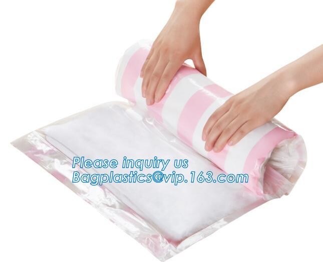 Tote Stand Up Pouch Storage Pocket Compression Bedding Embossed Design